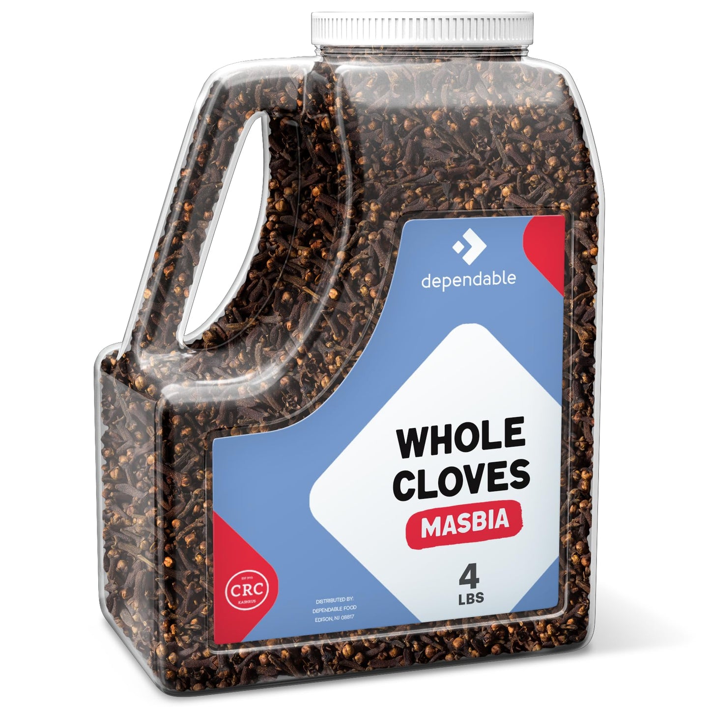 Dependable Foods Whole Cloves - 4 Lb. Bulk Jar - Non-GMO, Kosher, Salt-Free, Allergen-Free Seasoning | Aromatic Spice Elegance