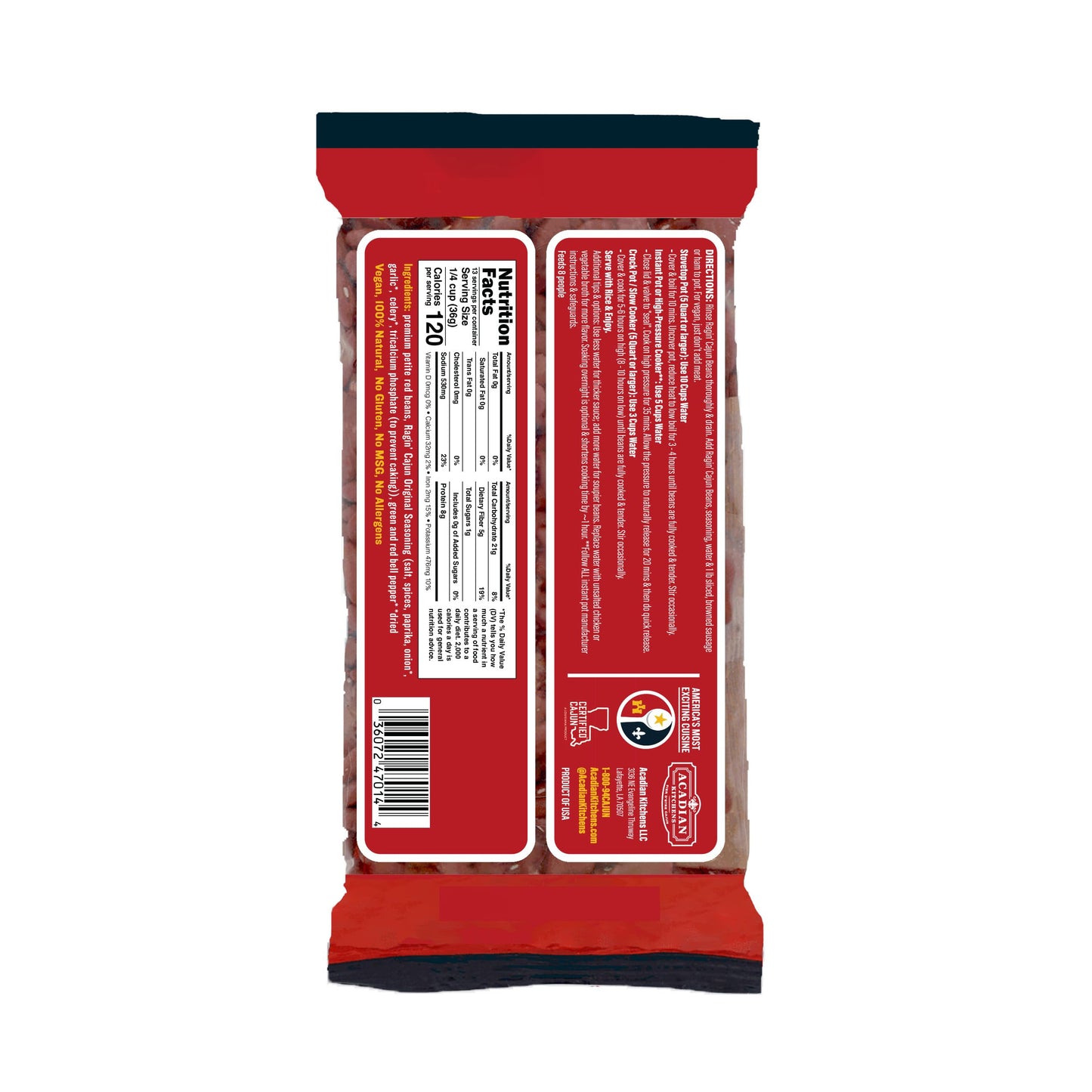Seasoned Petite Red Beans 16 Oz Ragin Cajun (Pack Of 1)