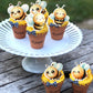 60 Pcs Edible Bumble Bee Cupcake Toppers Waper Paper Honey Bee Party Cake Decorations Edible Oh Babee Cupcake Picks For Bee Them
