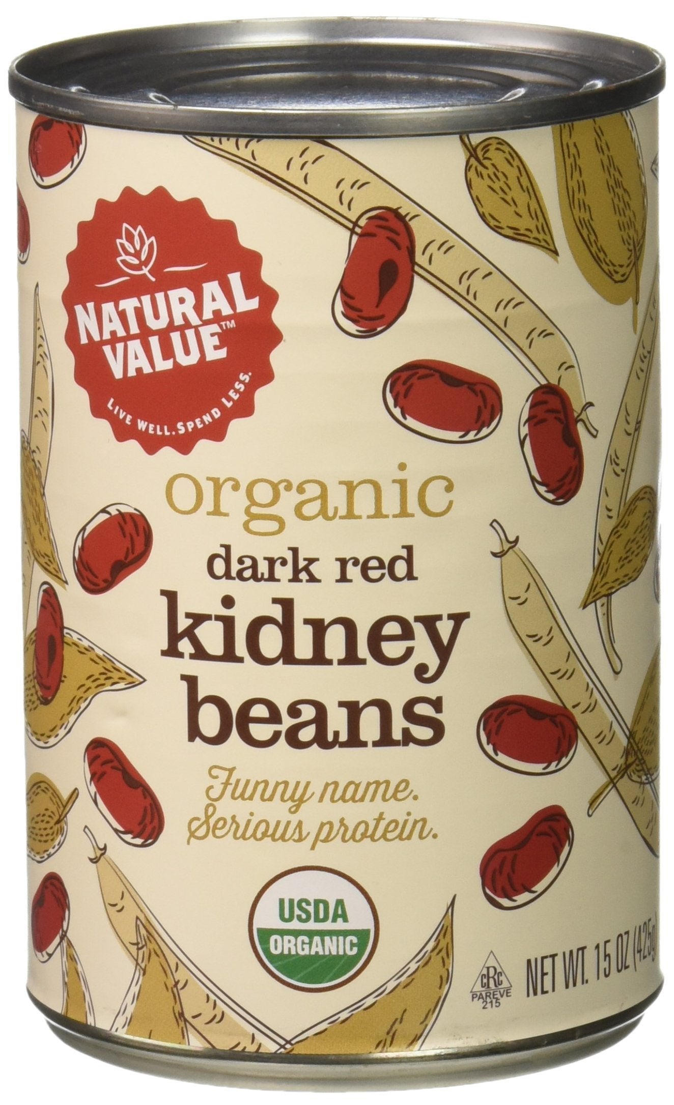 Natural Value Organic Red Kidney Beans, 15 Ounce Cans (Pack Of 12)