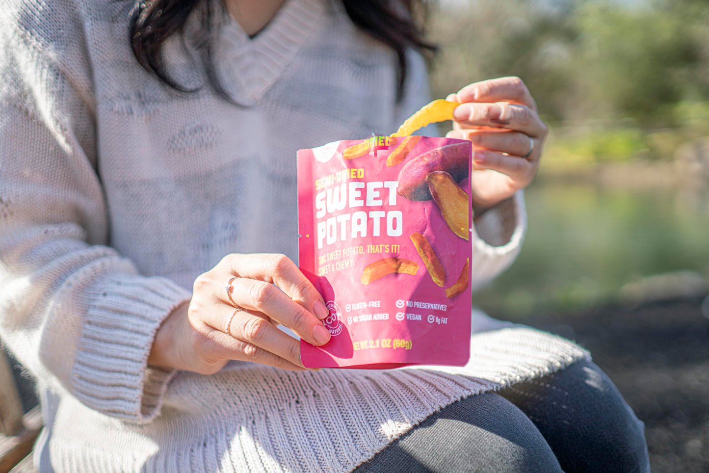 Koko Farm Semi-Dried Sweet Potato Snack, 2.1 Ounce Bag (Pack Of 12), Healthy, Chewy, Vegan, No Added Sugar, No Fat, Gluten Free