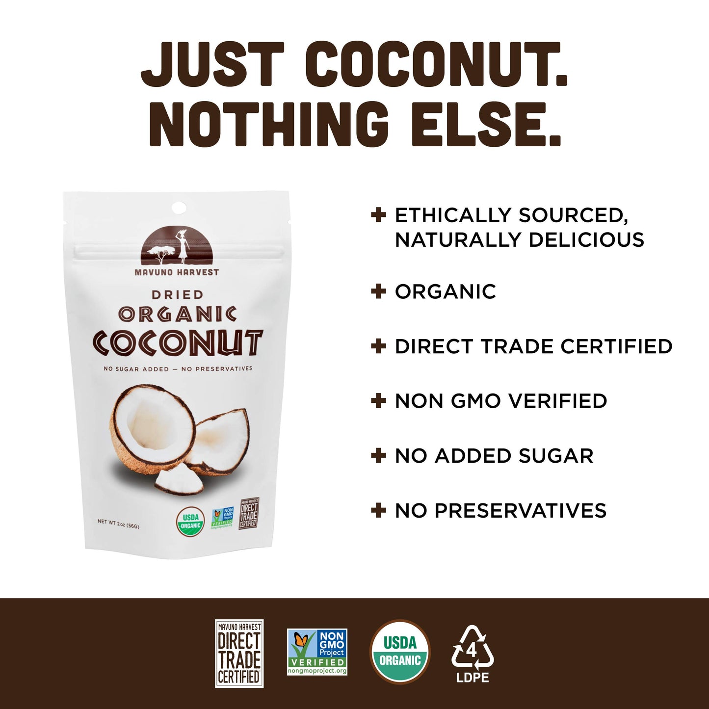 Mavuno Harvest Organic Dried Fruit Variety Pack | Dried Mango, Coconut, And Dates | Healthy, Vegan, No Sugar Added, Non Gmo Snacks For Kids & Adults | 2 Ounce, Pack Of 3