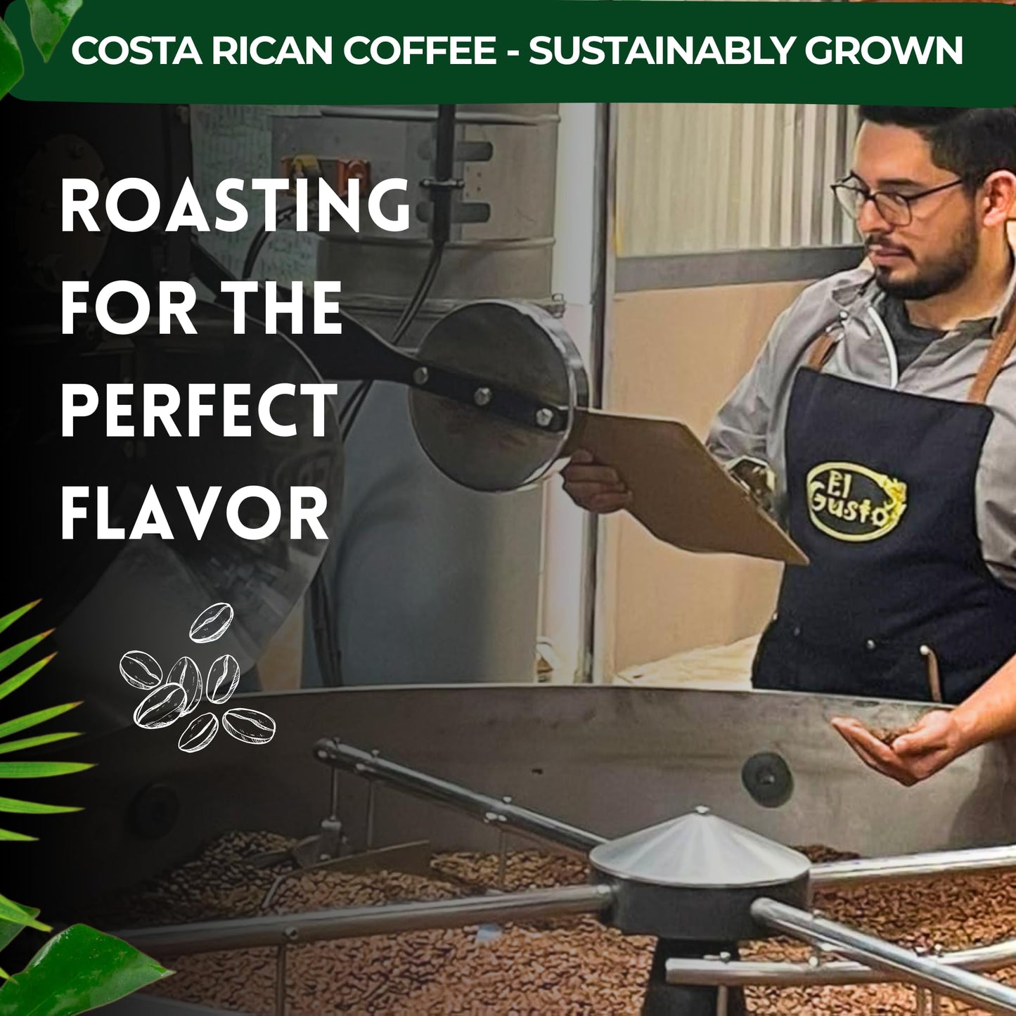 Costa Rican Coffee, Espresso Roast Ground (8.8Oz) - 100% Fresh Arabica Beans, Shade Grown & Localy Sourced - Costa Rican Souvenirs, Perfect Coffee Lover Gift