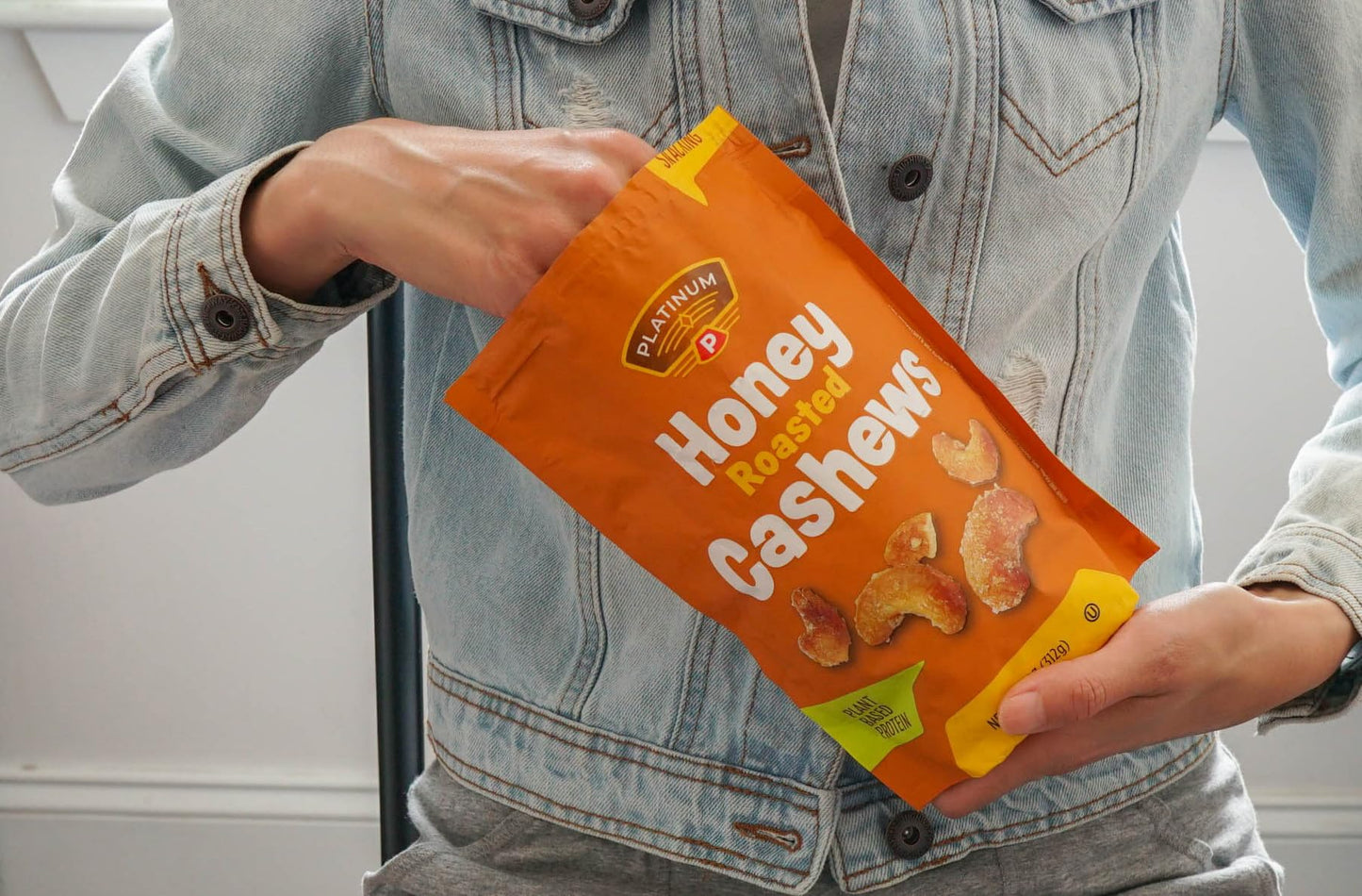 Platinum Honey Roasted Cashews - Sweet Gourmet Snack, 11 oz Resealable Pouch, Individual Snack Packs, Kosher