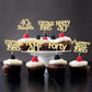 Gyufise 30Pcs Gold Glitter 40Th Birthday Cupcake Toppers Vintage 1983 Awesome Since 1983 40 Fabulous Cupcake Picks 40Th Birthday