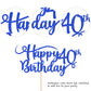 Rssta i Happy 40th Birthday Cake Topper, Glitter Number 40, Paper Decoration, Deep Blue, Model XM223