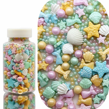 Se Si&Moos Mermaid Cake Topper Mermaid Cake Decorations Mermaid Sprinkles Mermaid Sprinkles For Cupcakes Beach Cake Decoration M