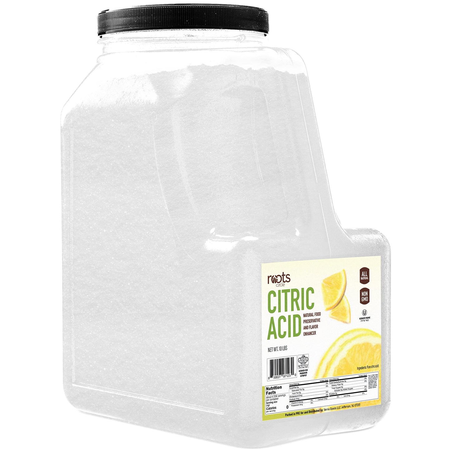Roots Circle Citric Acid - Food-Grade Preservative & Cleaner, 10 Pound, Kosher for Passover