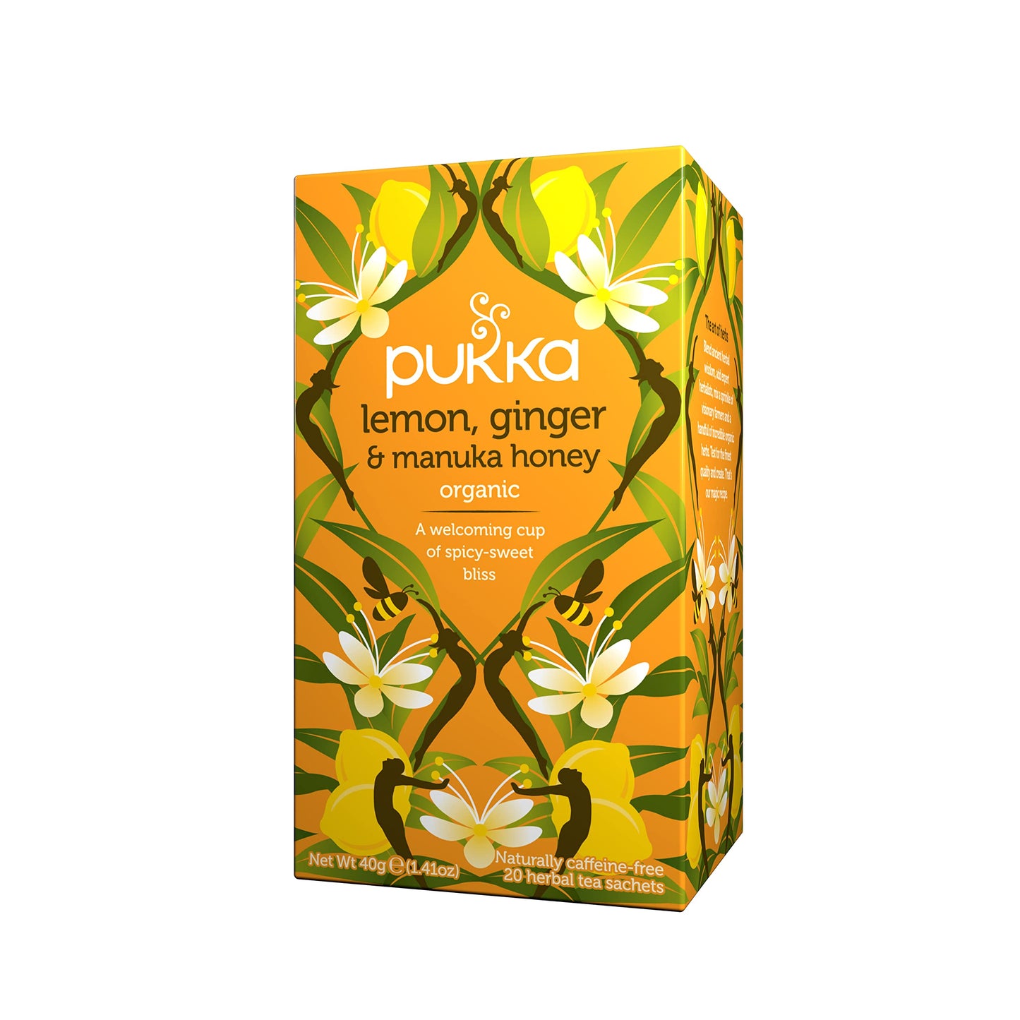 Pukka Organic Herbal Tea Bags, Lemon, Ginger & Manuka Honey, 60 Count (3 Packs)