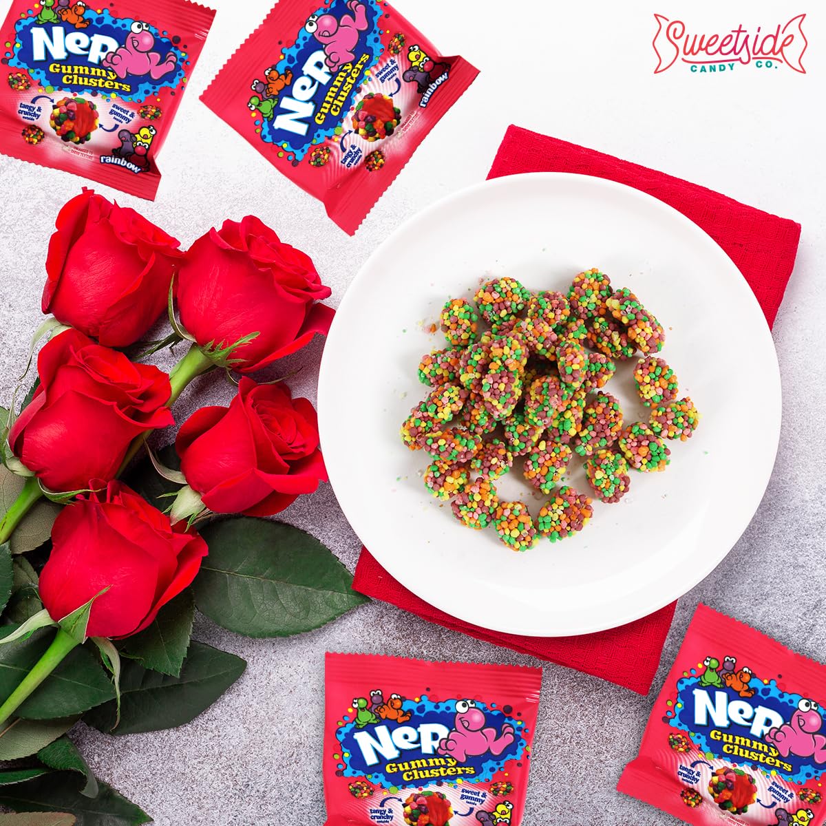 Gummy Cluster, 5Lb Gummy Clusters Bulk, Clusters Bulk Candy Individually Wrapped, Perfect For Gummy Candy Lovers, Satisfy Your Sweet Cravings With This Delightful Candy.