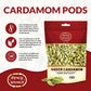 Spicy World Green Cardamom Pods 3.5 Oz - As Seen On Tik Tok - Premium Quality Whole Green Cardamom Pods | Vegan | Large | Aromatic Cardamon