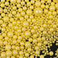 Yellow Sprinkles for Cake Decorating, 120g/4.23oz Edible Yellow Pearl Sprinkles Mix, Sugar Candy Pearls for Baking, Cookie Decor
