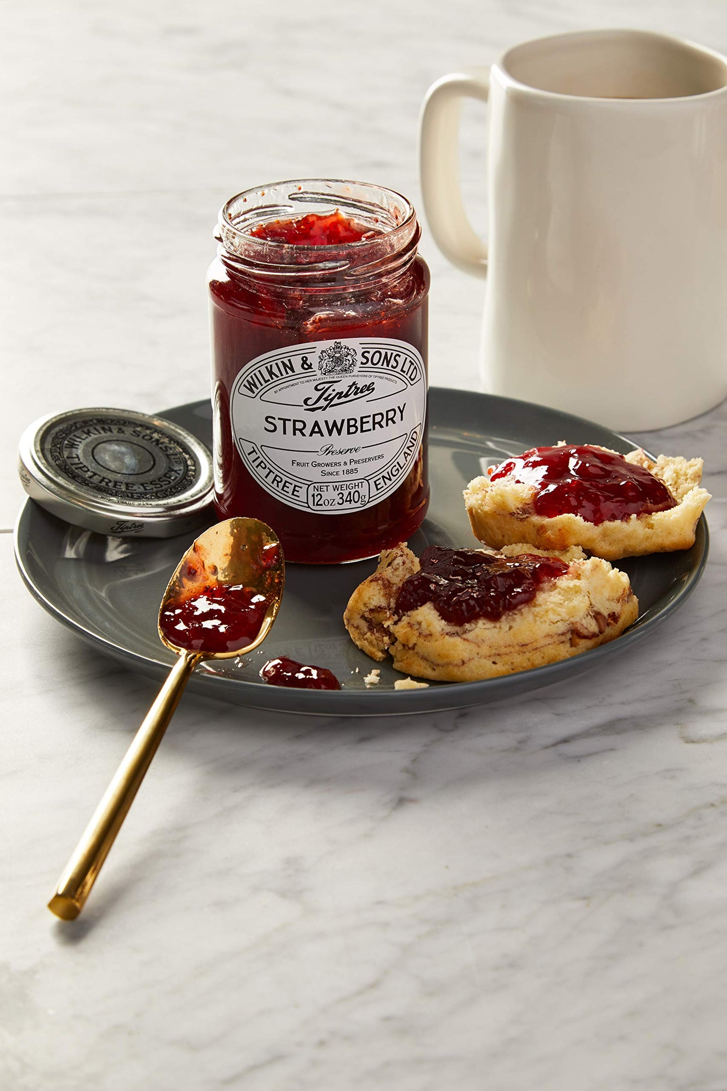 Tiptree Strawberry Preserve, 12 Ounce Jar