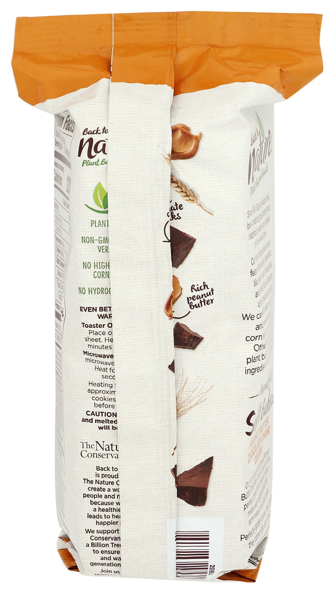Back To Nature Non-gmo cookies, Homestyle Peanut Butter chocolate chunk, 8 Ounce