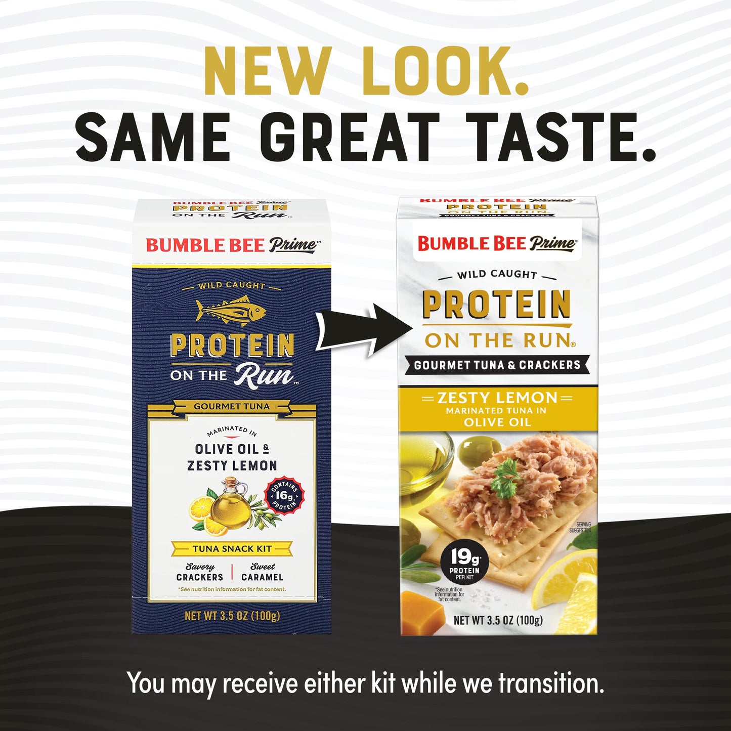 Bumble Bee Prime Protein on the Run Tuna Snack Kit - Gourmet Tuna Marinated in Olive Oil & Zesty Lemon with Crackers and Serving