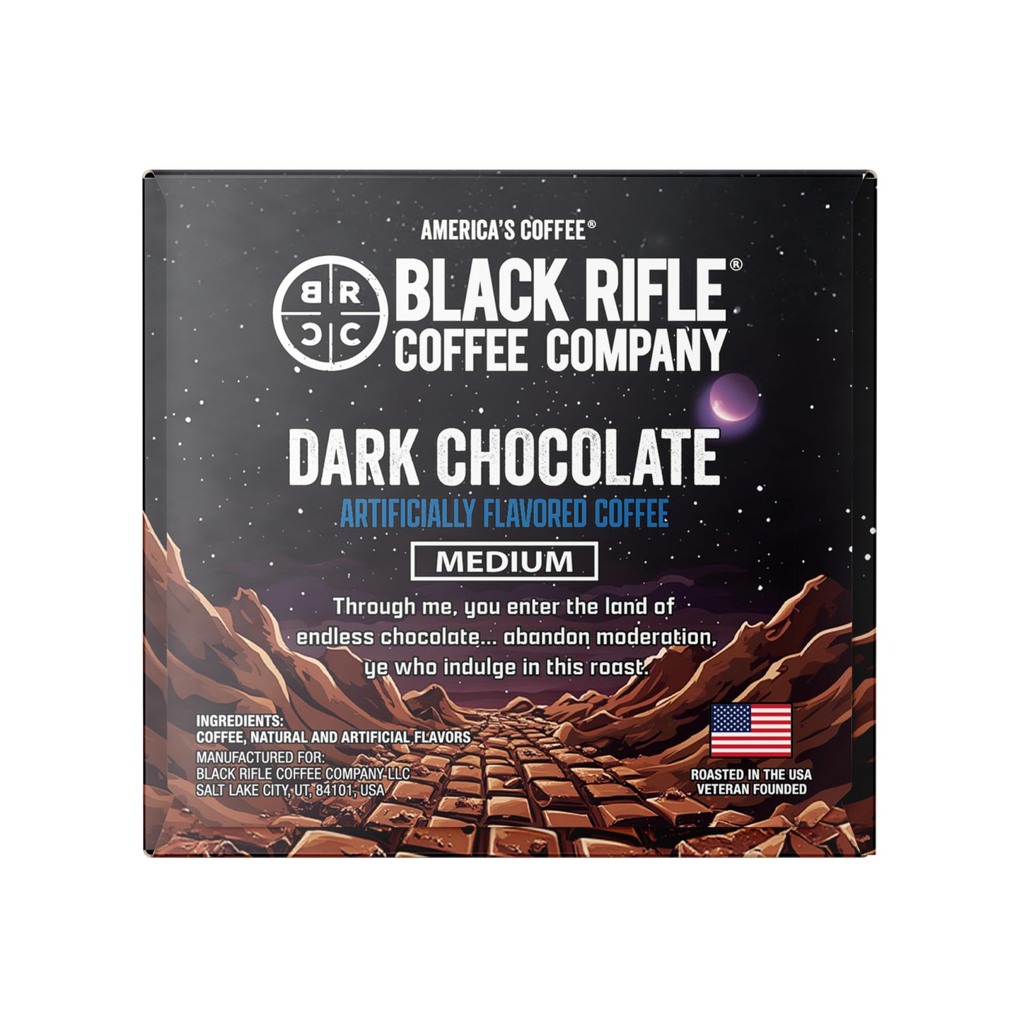 Black  Coffee Company Dark Chocolate K-Cups  Rounds 12-count- Rich Dark Chocolate Favor Blended with Bold Roast in Convenient Pods