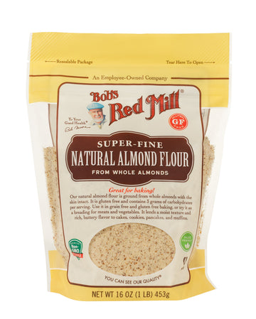 Bobs Red Mill Almond Flour, Non-GMO, Vegan, Paleo, Keto, 16oz (Pack of 4)