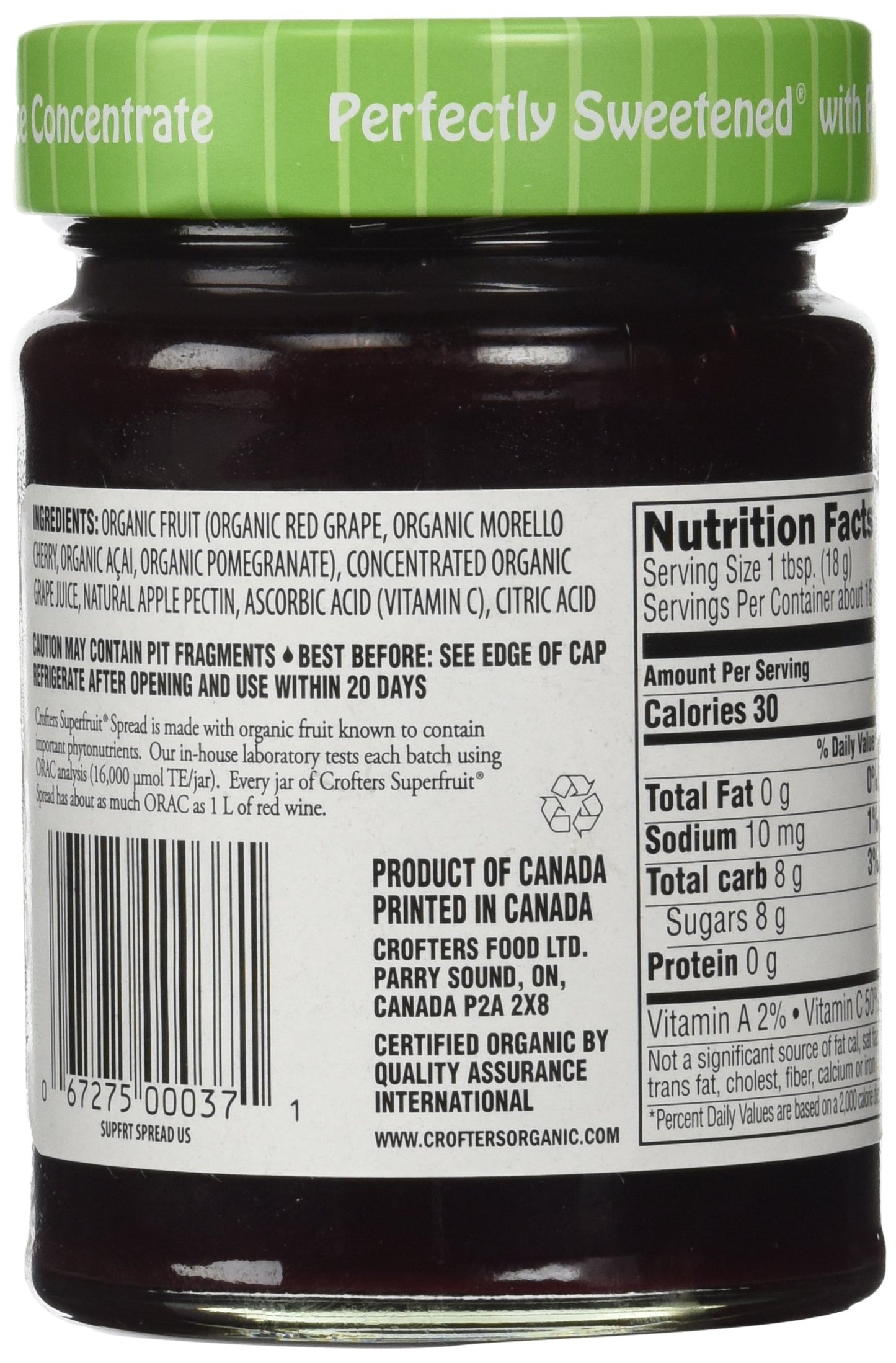 Crofters Organic Superfruit Just Fruit Spread, 10 oz