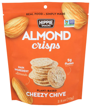 Hippie Snacks Cheezy Chive Almond Crisps 2.5 Oz