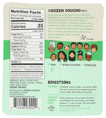 A Dozen Cousins, Sauce Rice Seasoning Carribean Coconut, 4 Ounce