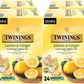 Twinings Lemon & Ginger Herbal Tea K-Cup Pods For Keurig, 24 Count (Pack Of 4), Naturally Caffeine-Free, Enjoy Hot Or Iced