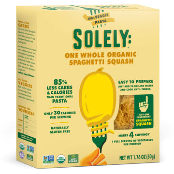 Solely Organic Dried Spaghetti Squash 1.76 Oz  One Ingredient: Spaghetti Squash  Naturally Gluten Free  Non-Gmo  Low Carb And Ke