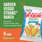 Sensible Portions Veggie Straws, Zesty Ranch Flavor, Gluten-Free Chips, Individual Snacks, 2.25 Ounce Bag, 6-Pack