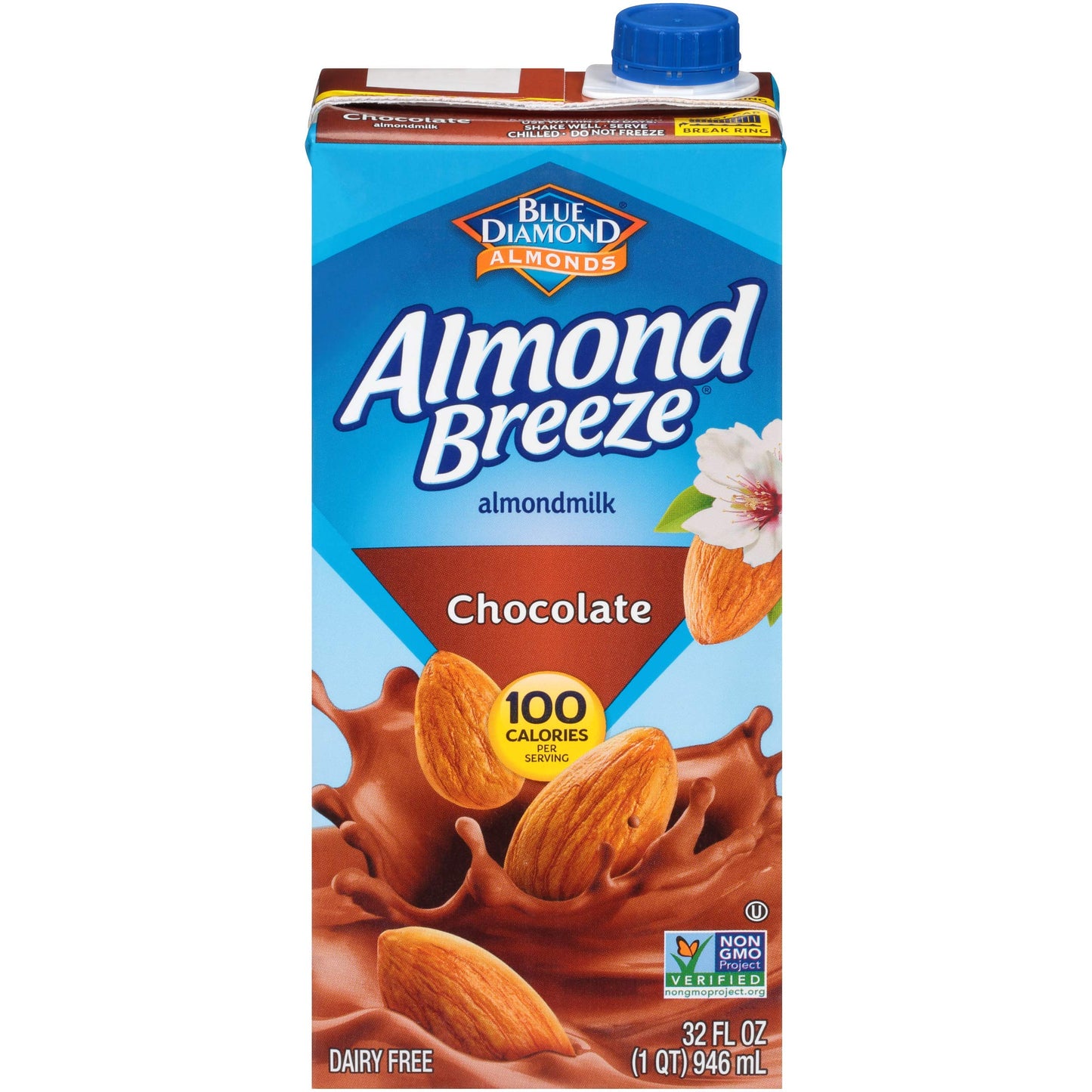 Almond Breeze Dairy Free Almondmilk, Chocolate, 32 Fl Oz (Pack Of 12)