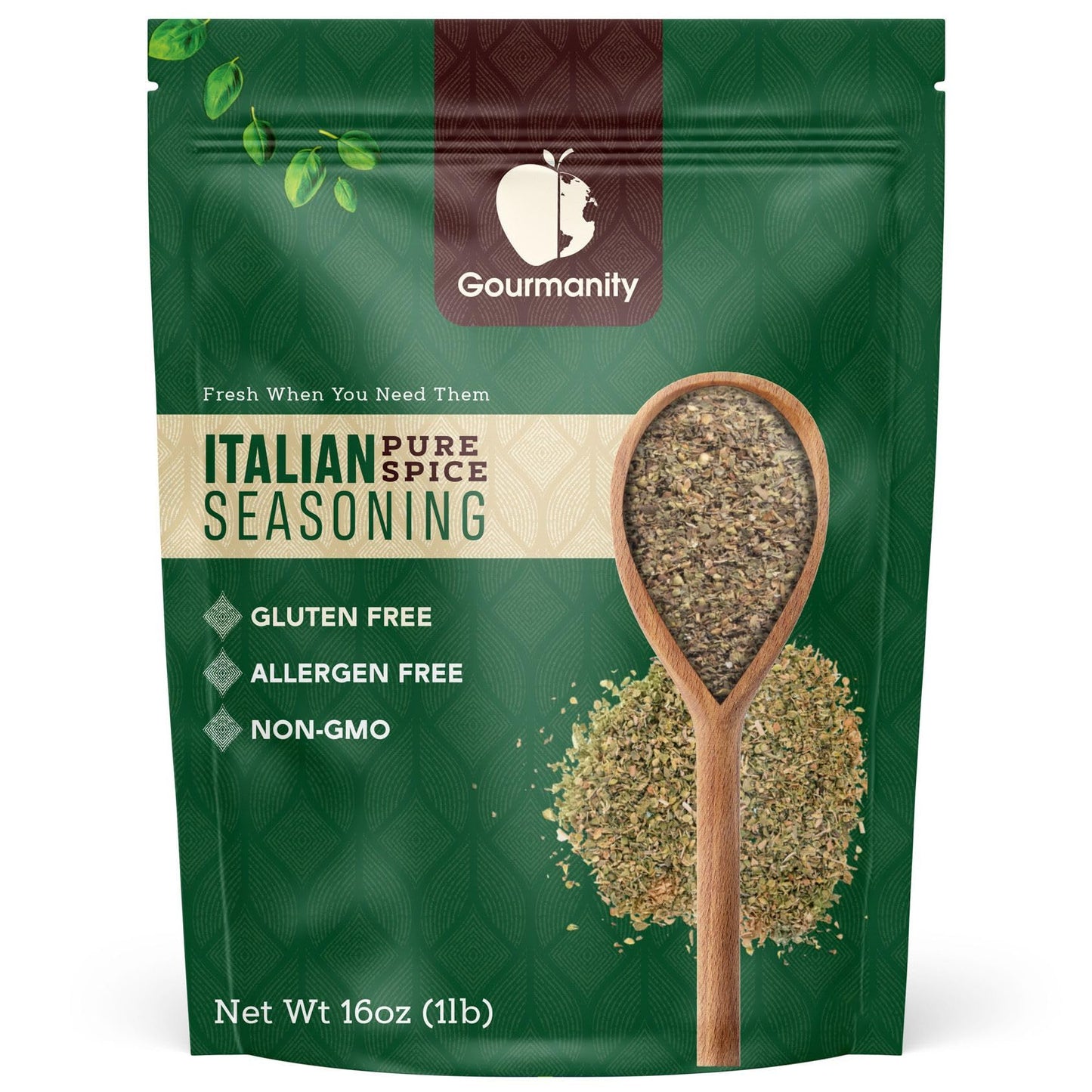 Gourmanity Italian Seasoning, The Perfect Blend Of Oregano, Basil, Marjoram, Rosemary And Thyme Herbs, Salt-Free, Use On Spaghet