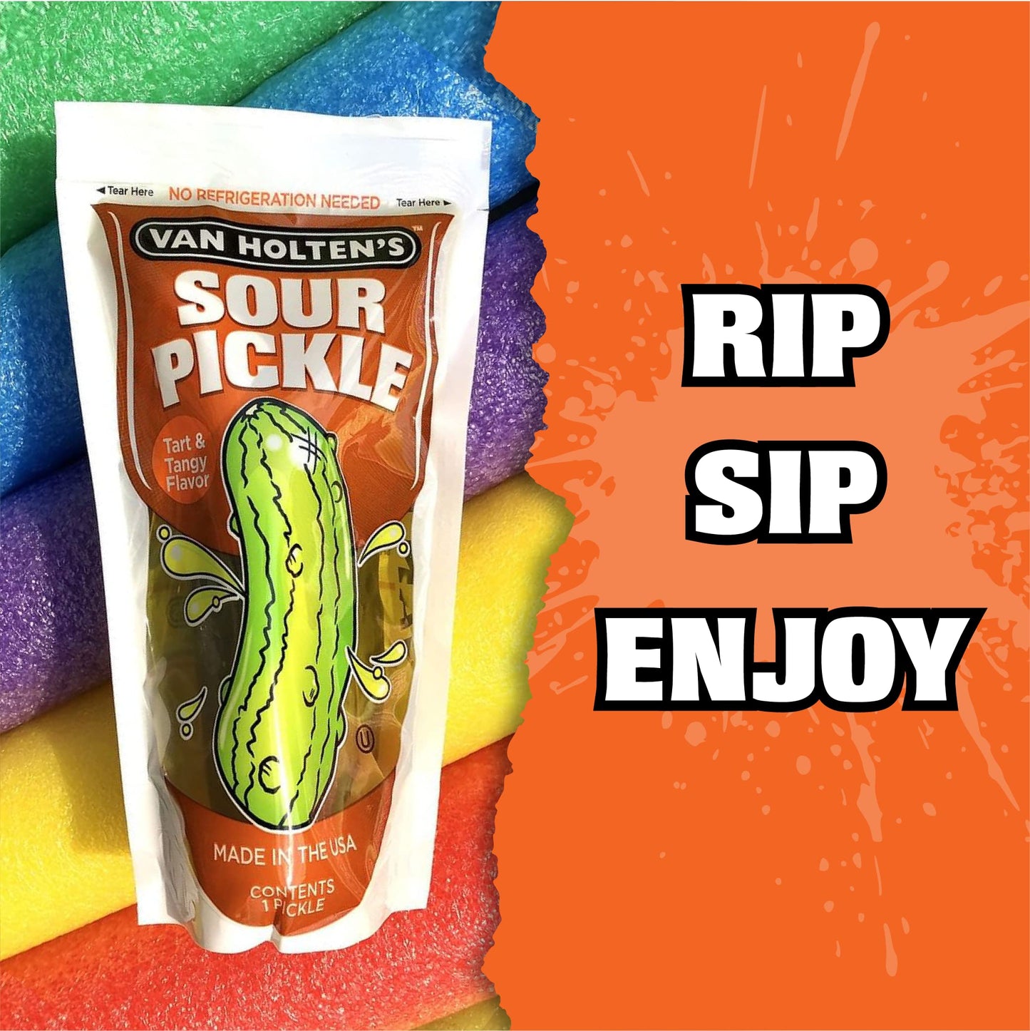 Van Holten'S Pickles - Jumbo Sour Pickle-In-A-Pouch - 12 Pack