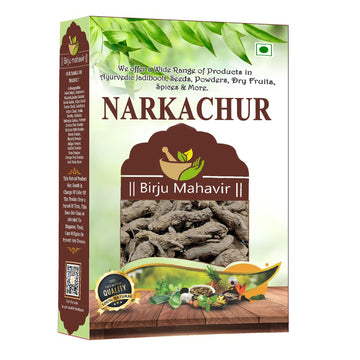 Birju Mahavir Narkachur - Kali Haldi - Nar Kachur - Narkchaur - Curcuma Zerumbet - Zedoary Root - Black Turmeric 400 Gr