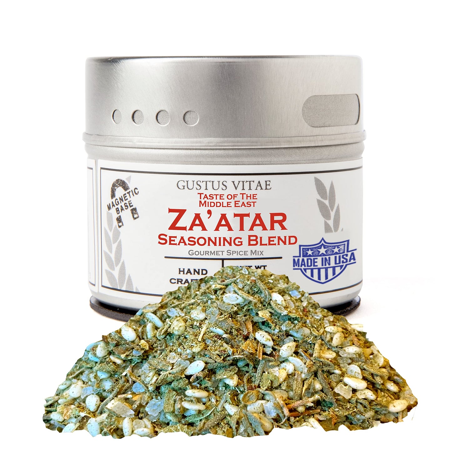 Za'Atar/Zaatar/Zatar/Zahtar- Gourmet Spice - All Natural Mix - Non Gmo - Handcrafted - Small Batch - Artisanal Seasoning - Gustu