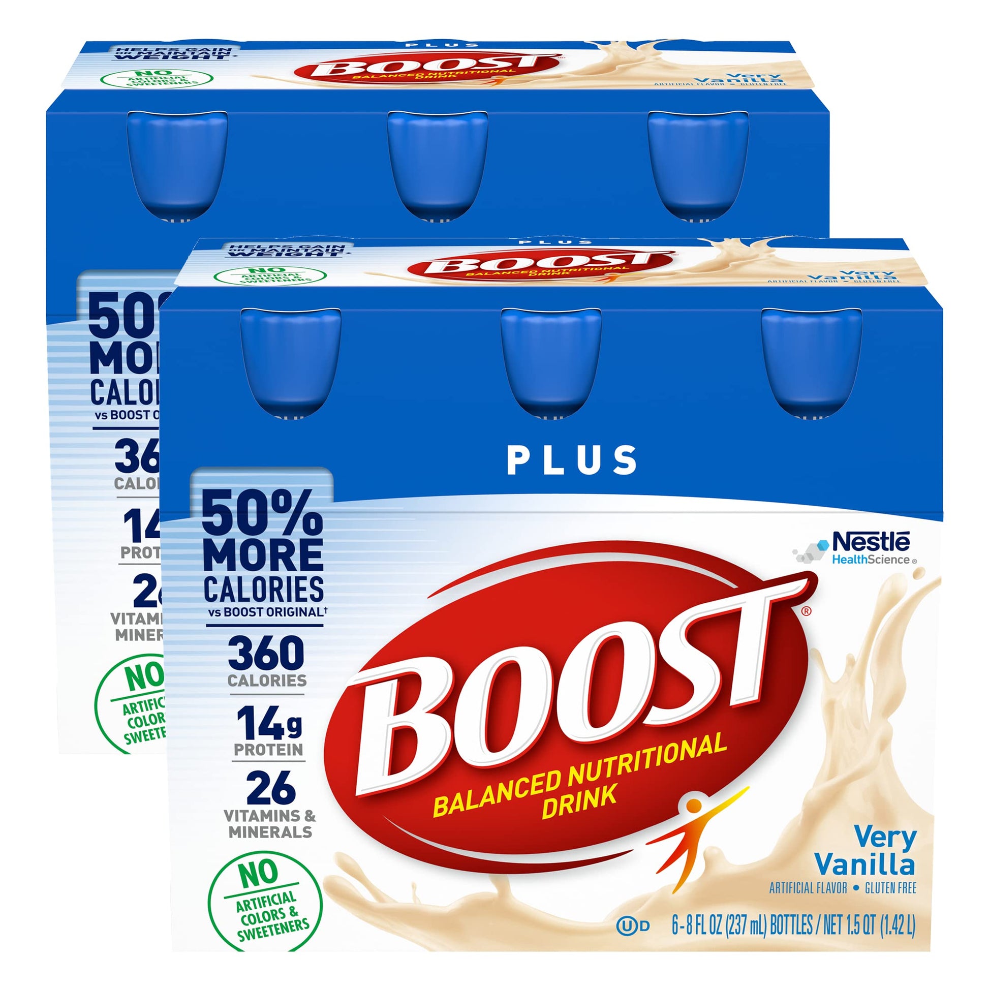 Boost Plus Balanced Nutritional Drink (8 Fl Oz (Pack of 2), Vanilla