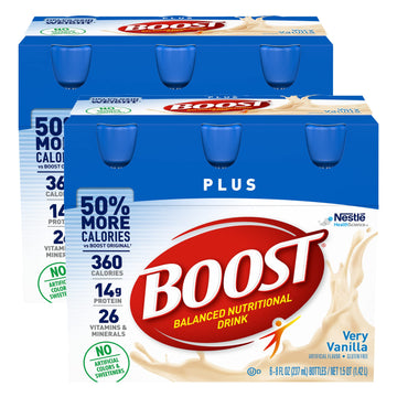 Boost Plus Balanced Nutritional Drink (8 Fl Oz (Pack of 2), Vanilla