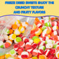 Freeze Dried Candy Gourmet Crunch Candies 36oz 3 of 12 oz Bag Pouch Assorted Cherry Strawberry Lemon Lime Orange Original Rainbo