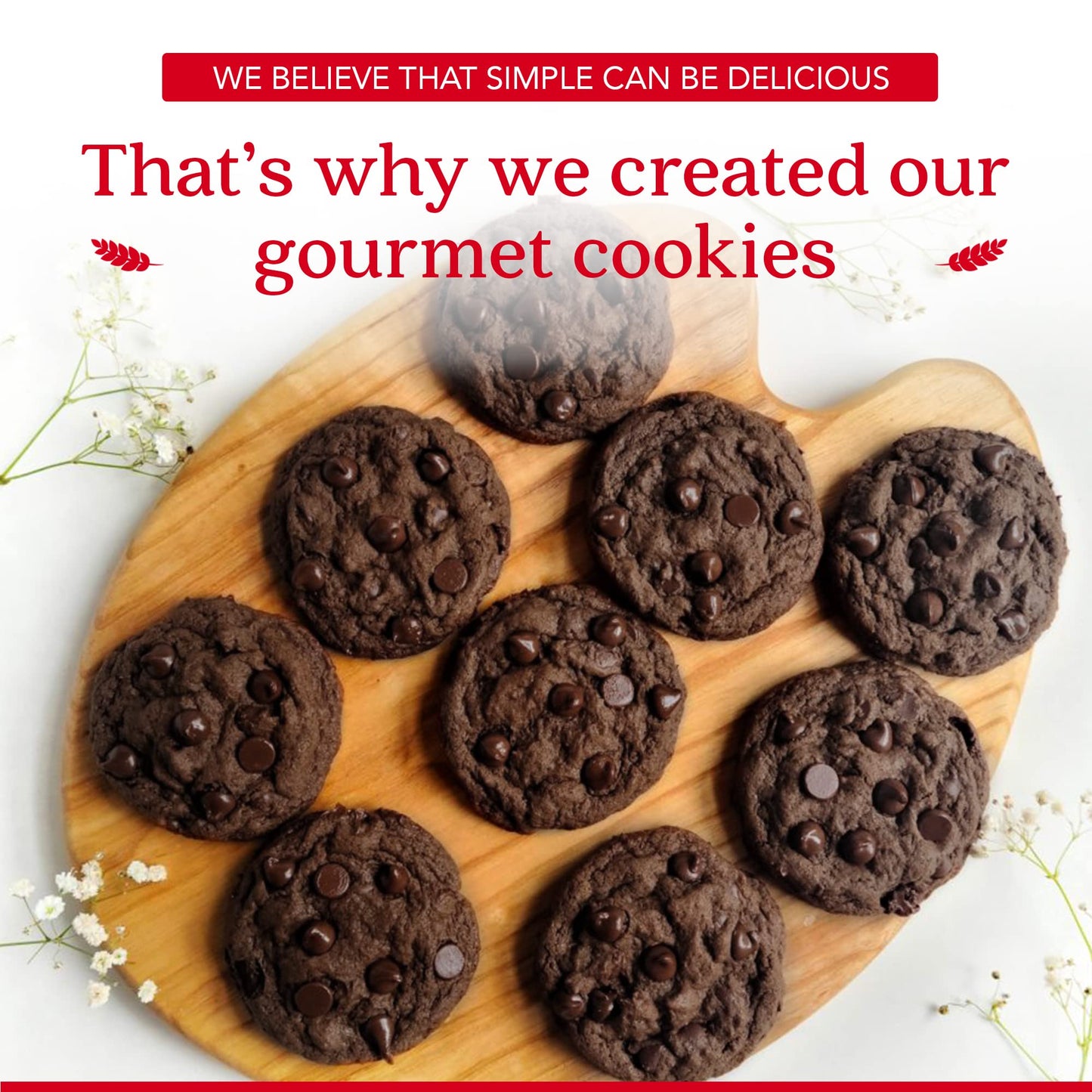 David'S Cookies 2Lbs Double Chocolate Chunk Fresh Baked Cookies - Handmade And Gourmet Cookies - Delectable And Made With Premiu