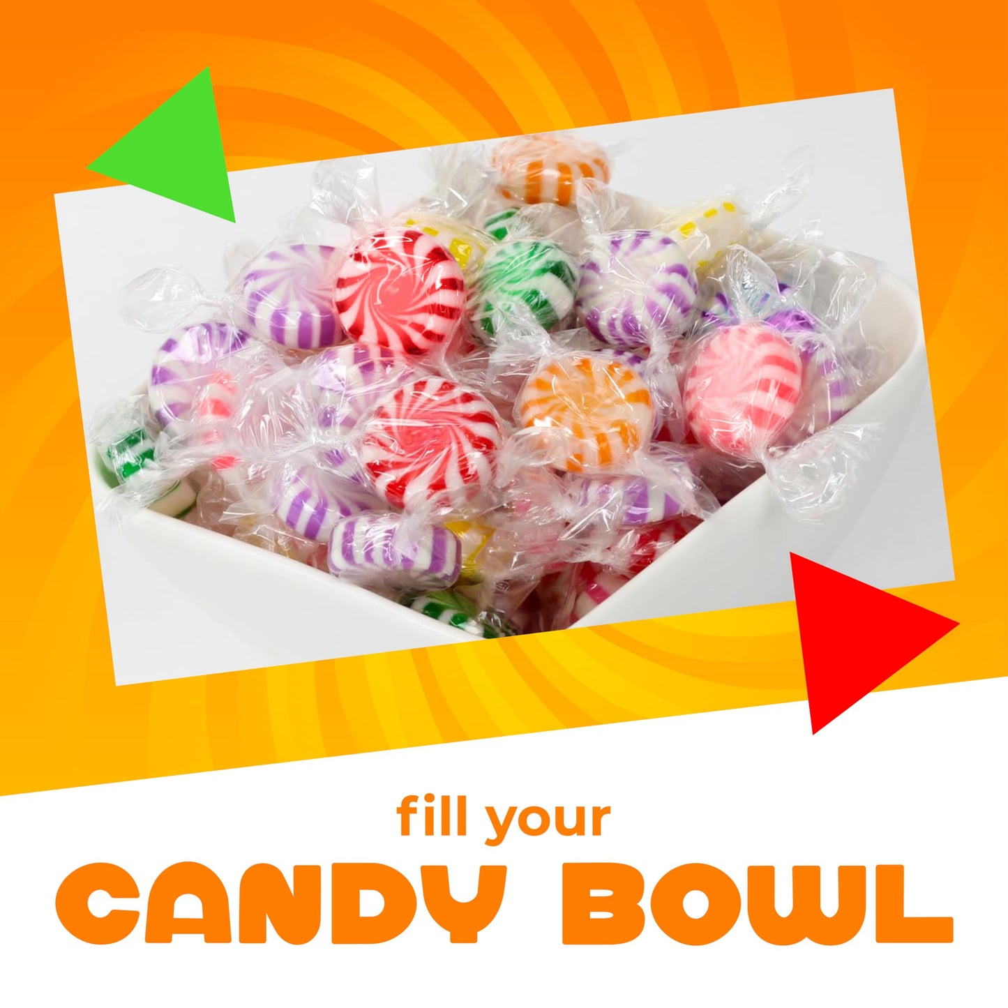 Pinwheel Starlights Hard Candy | 1 Pound Bag - Approx. 75 Count | Assorted Fruit Flavors