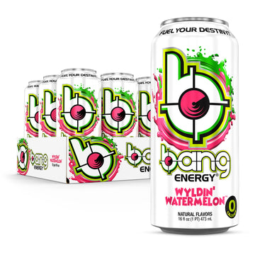 Bang Energy Wyldin Watermelon, Sugar-Free Energy Drink, 16-Ounce (Pack of 12)