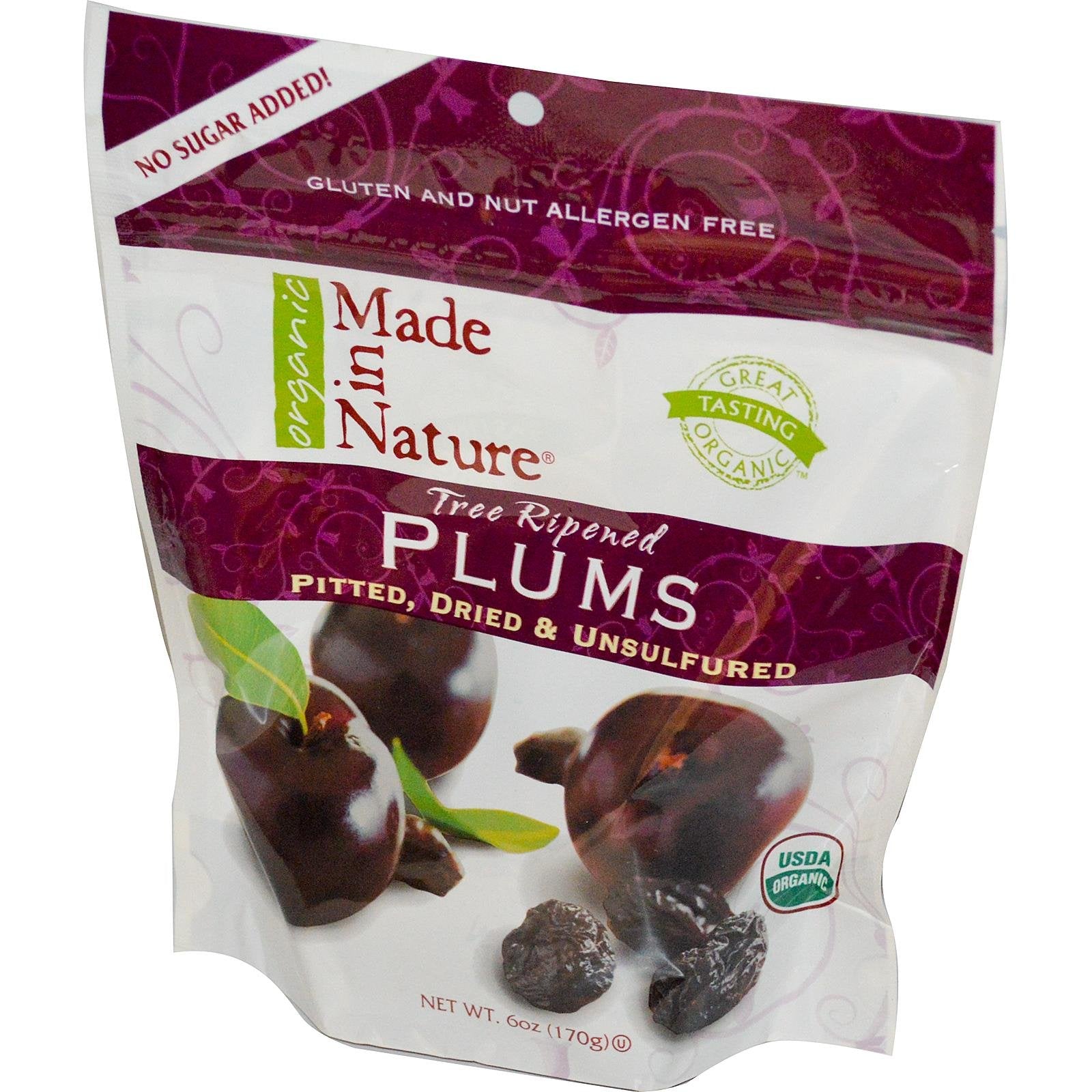 Made In Nature Tree Ripened Plums -- 6 oz