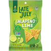 Late July Snacks, Jalapeo Lime Tortilla Chips, 2 Oz Snack Bag (Pack of 24)