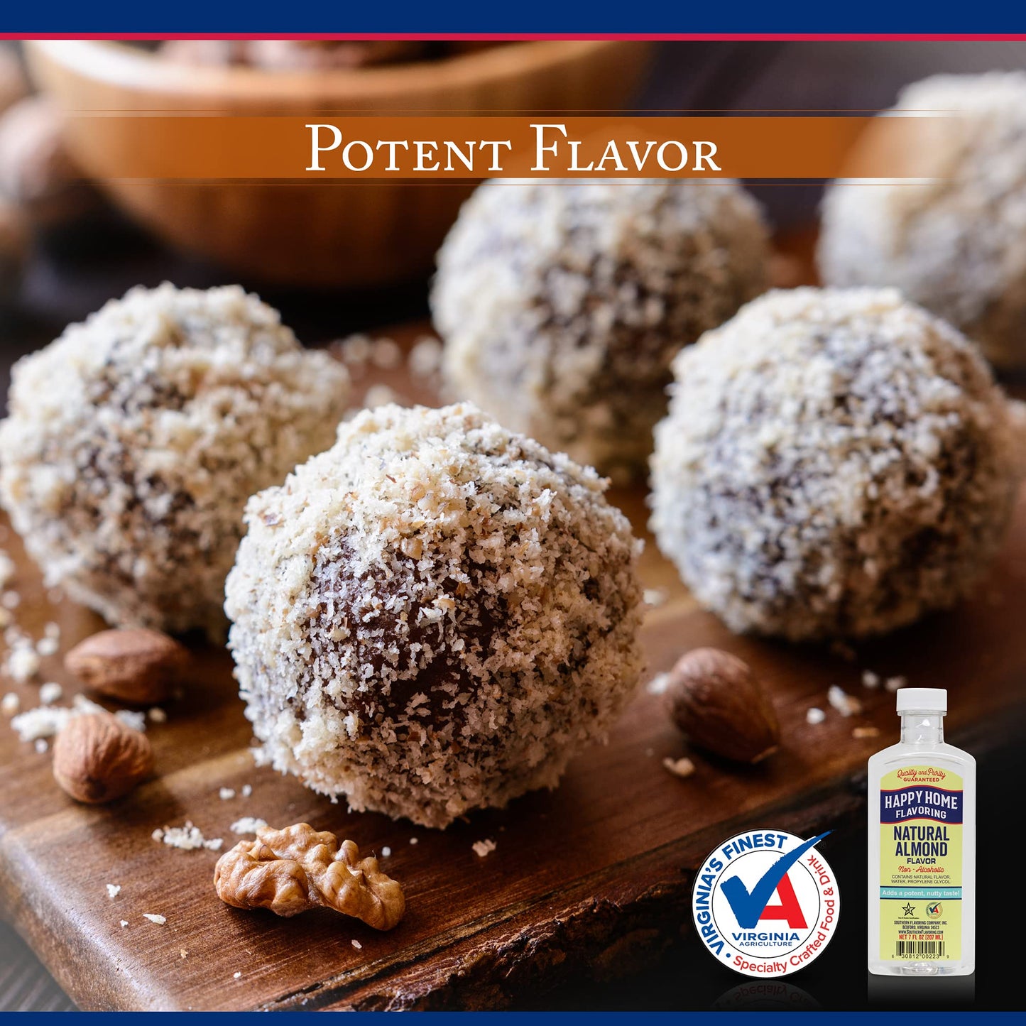 Happy Home Almond Flavoring Non-  ic 7 oz - Certified Kosher, Natural Ingredients