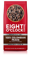 Eight O'Clock Coffee 100% Colombian Peaks, 38 Ounce, (Pack Of 1) Medium Roast, Whole Bean Coffee, Rich, Winey & Full Bodied
