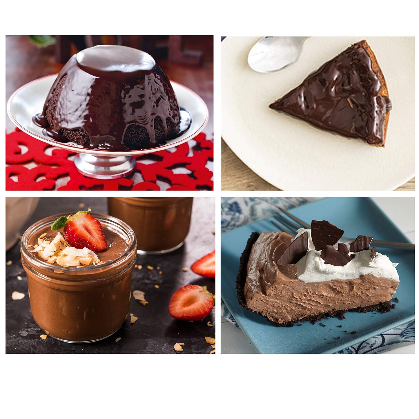 Generic Royal Instant Pudding Chocolate Dessert Mix, 4 Packs, 2.03oz Each, Kosher Pareve, Red