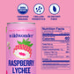 Wildwonder Sparkling Probiotic Drink, Raspberry Lychee, 12oz Can, 12 Pack, Organic, Vegan, Low Sugar