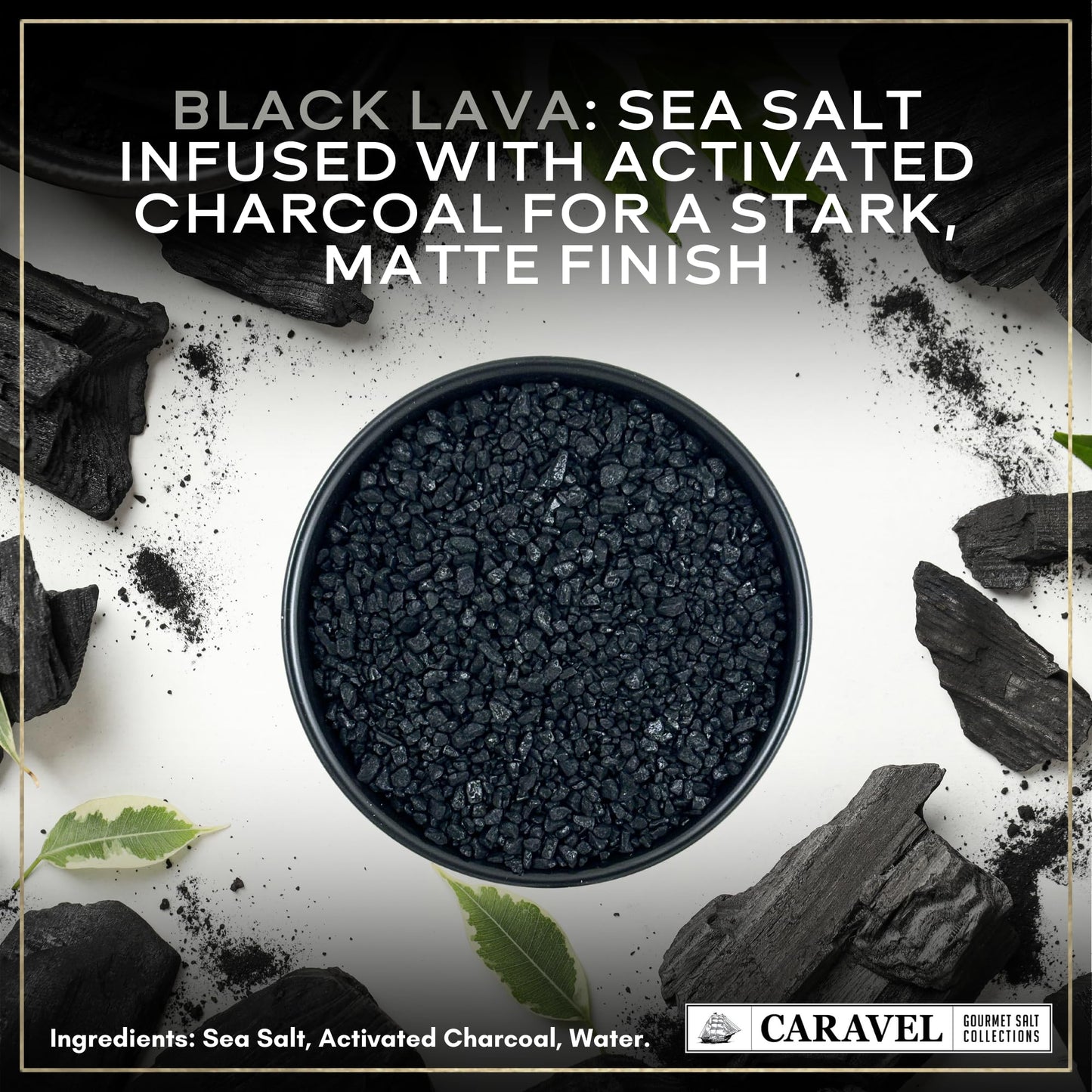 Caravel Gourmet Infused Sea Salt Mega Sampler - Smoked Bacon Chipotle, Salt & Pepper, Garlic Herb, Black Lava - 4 oz Jar 4-Pack