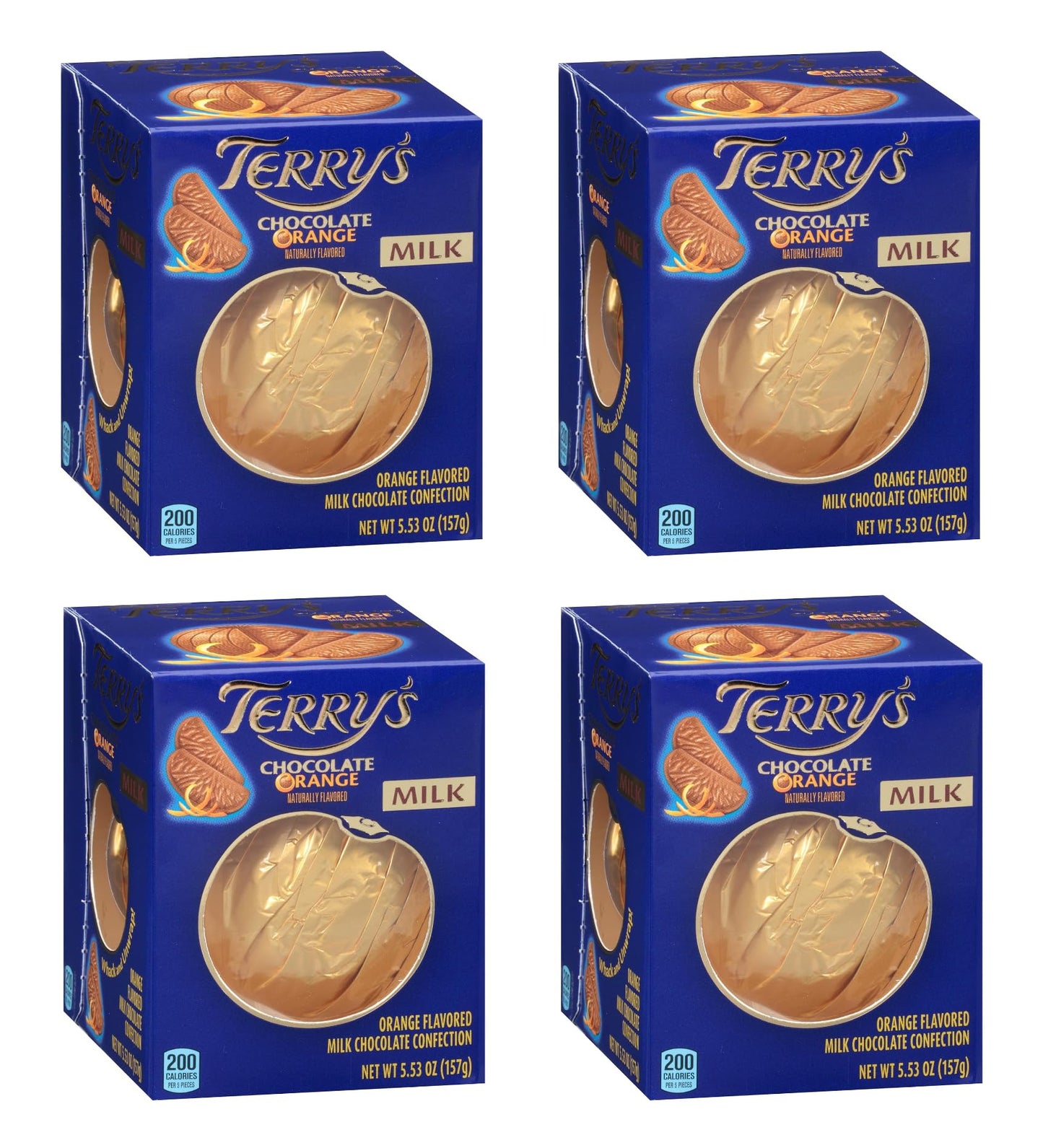 Terry'S Milk Chocolate Oranges - 5.53Oz - Pack Of 4 - Rich Chocolate With Great Taste With Great Orange Flavor - Great To Start