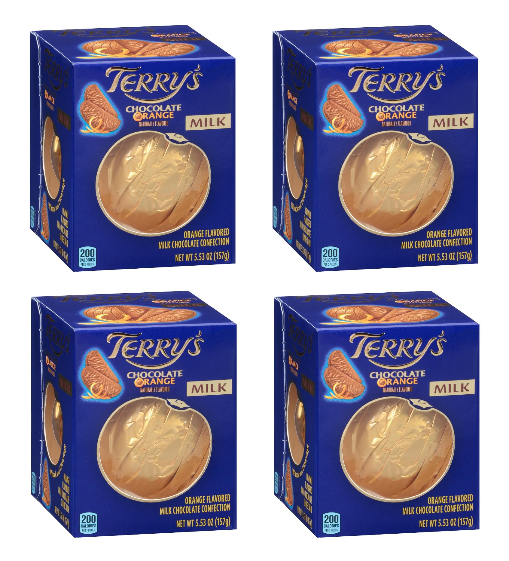 Terry'S Milk Chocolate Oranges - 5.53Oz - Pack Of 4 - Rich Chocolate With Great Taste With Great Orange Flavor - Great To Start