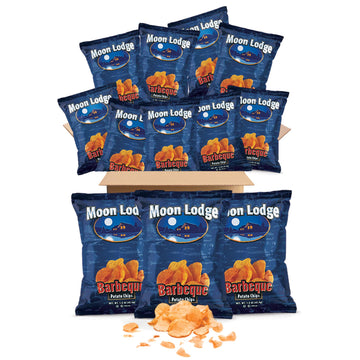 Moon Lodge 12 Pack Barbeque Potato Chips - BBQ Kosher & Halal Snacks for All Ages, Perfect for Parties & Movie Nights (1.5 Oz Ba