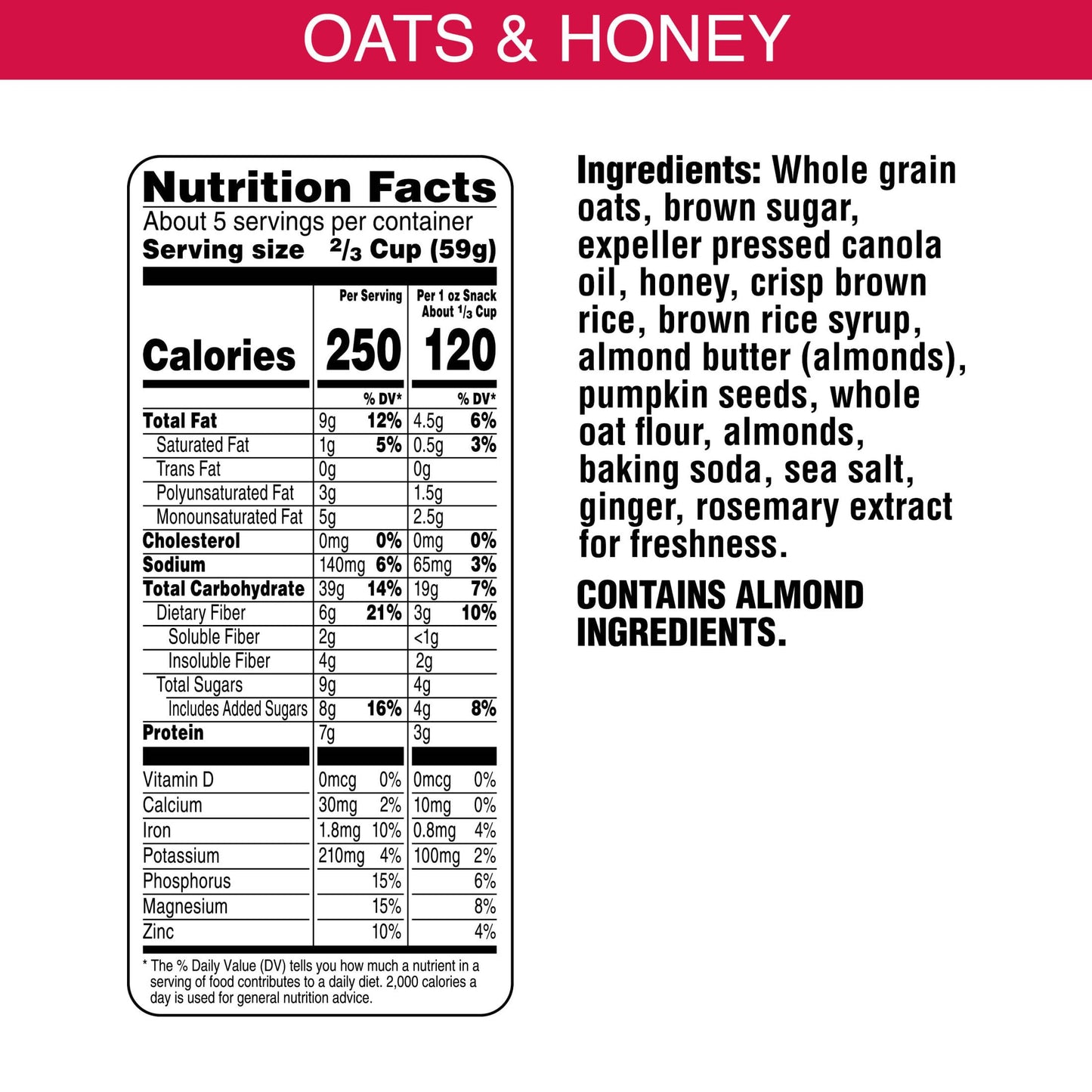 Bear Naked Granola Cereal, Whole Grain Granola, Breakfast Snacks, Oats and Honey, 11oz Bag (1 Bag)