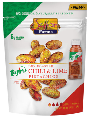 Pistachios Tajin Clasico Chile Lime Seasoned | No Shells | Chili Lime | Non-GMO Project Verified | Gluten Free | Vegan | Kosher 